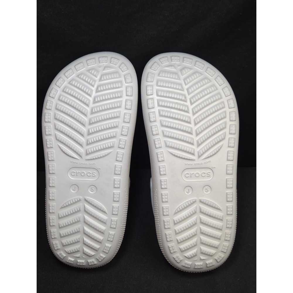 Crocs Classic Glitter Platform Clogs Silver Kids J5 Jibbitz Charms 207834 - Picture 6 of 8